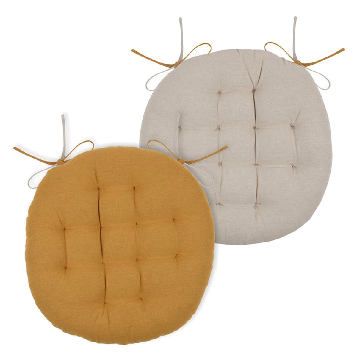 Coussin De Chaise Carré Avec Sangles Antidérapantes - Mousse Haute Densité, Tailles 30x30cm à 45x45cm, Intérieur/extérieur (gris/blanc)